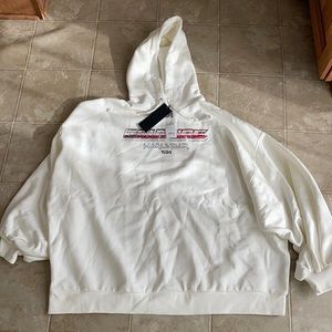 White Asos Graphic Hoodie